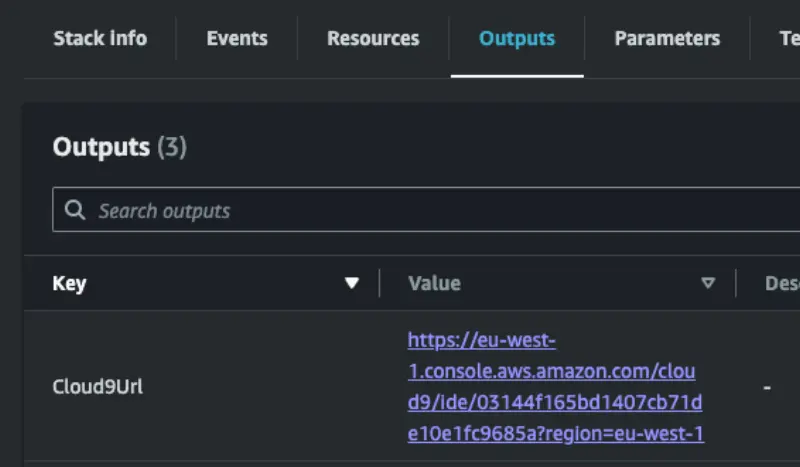 cloudformation outputs